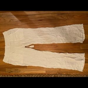 White Roxy pants